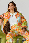 Never Fully Dressed Soller Reversible Quilted Jacket - Leopard/Orange