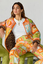 Never Fully Dressed Soller Reversible Quilted Jacket - Leopard/Orange