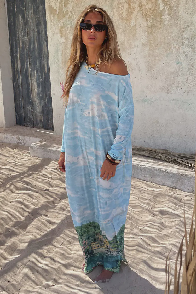 Never Fully Dressed Scenery Jem Dress - Blue