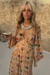 Never Fully Dressed Shell Reign Dress - Gold Multi