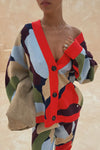 Never Fully Dressed Abstract Callie Cardigan - Navy