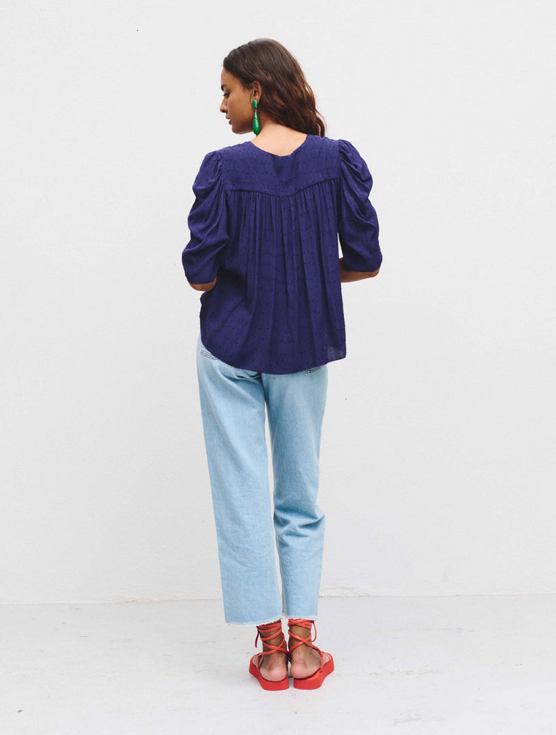 Idano Oliver Top - Navy