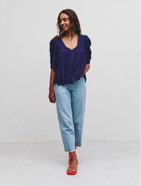 Idano Oliver Top - Navy