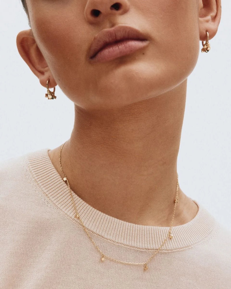 Edblad Dice Hoops Earrings - Gold