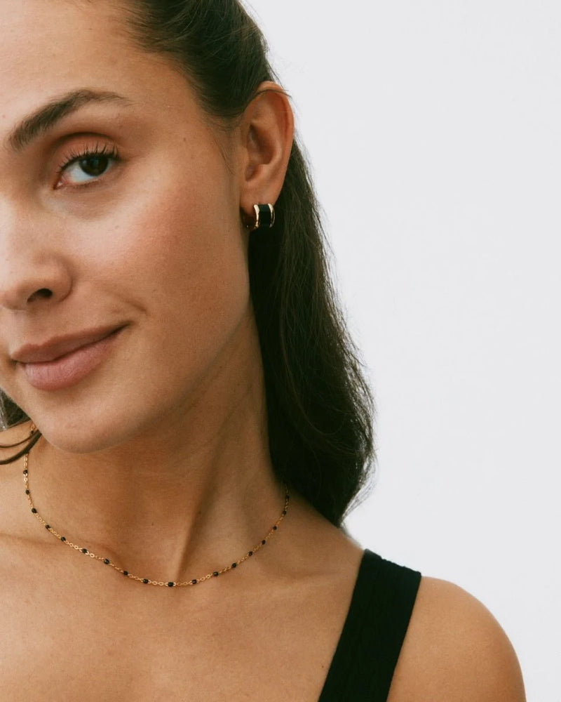 Edblad Perlina Chain Necklace - Black/Gold