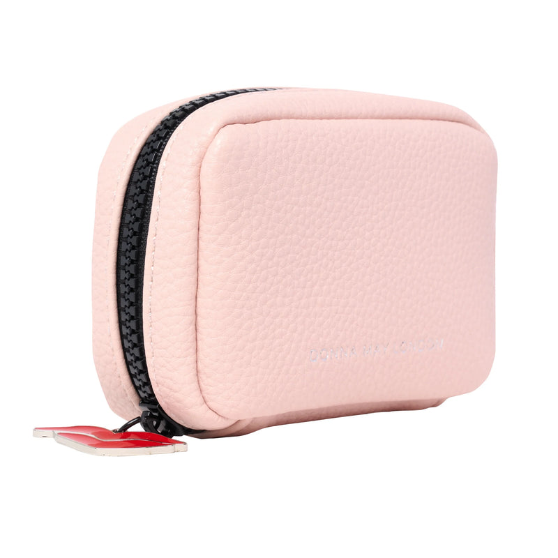 Donna May London Portable Pill Organiser - Blush Pink Faux Leather