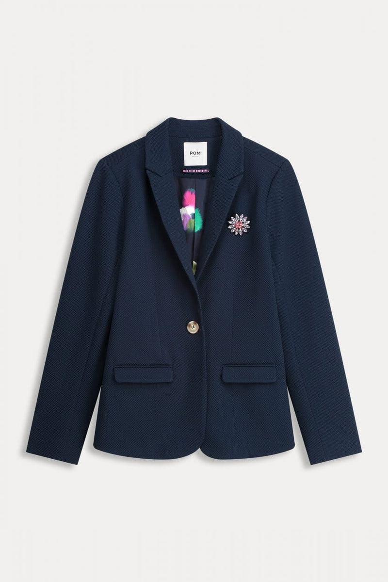 Pom Amsterdam Waffle Blazer - Eternal Blue