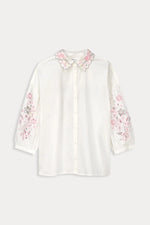 Pom Amsterdam Embroidery Blouse - Blooming Ecru