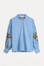 Pom Amsterdam Maxime Blouse - Ice Blue