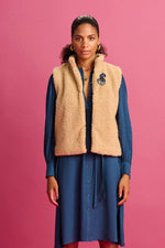 Pom Amsterdam Gilet - Smokey Brown