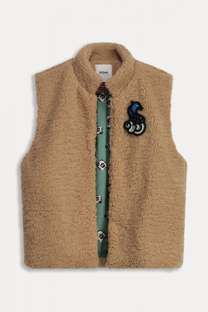 Pom Amsterdam Gilet - Smokey Brown