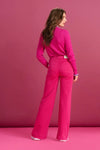 Pom Amsterdam Wide Leg Jeans - Fiery Pink