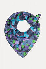 Pom Amsterdam Shawl - Double Flower Pop Blue