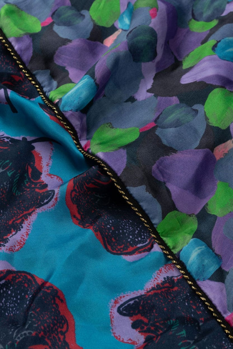 Pom Amsterdam Shawl - Double Flower Pop Blue