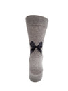 Black Colour Vandal Bow Sock - Light Grey
