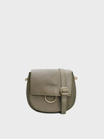 Black Colour Olivia Leather Cross body Bag - Army