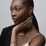 Orelia Flat Box Chain Necklace -Gold