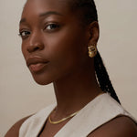 Orelia Flat Box Chain Necklace -Gold