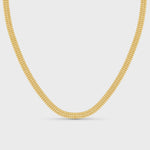Orelia Flat Box Chain Necklace -Gold