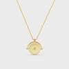 Orelia Starburst Coin Spinner Necklace - Gold