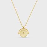Orelia Starburst Coin Spinner Necklace - Gold