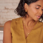 Orelia Dainty T-Bar Knot Necklace - Gold