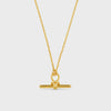 Orelia Dainty T-Bar Knot Necklace - Gold