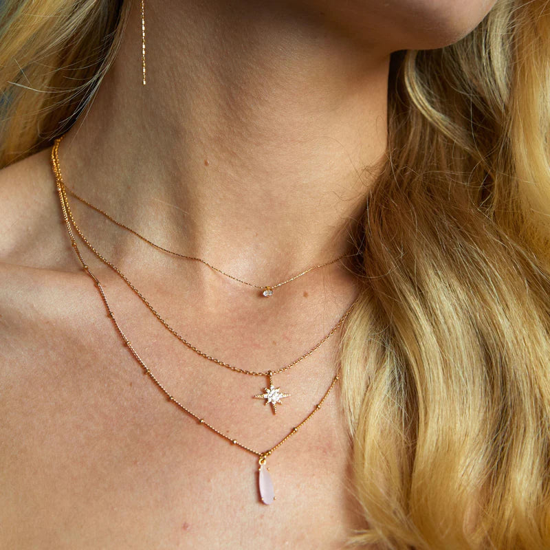 Orelia Fine Crystal Collar Necklace - Gold