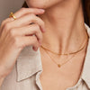 Orelia Mini Knot Fine Collar Necklace - Gold