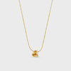 Orelia Mini Knot Fine Collar Necklace - Gold