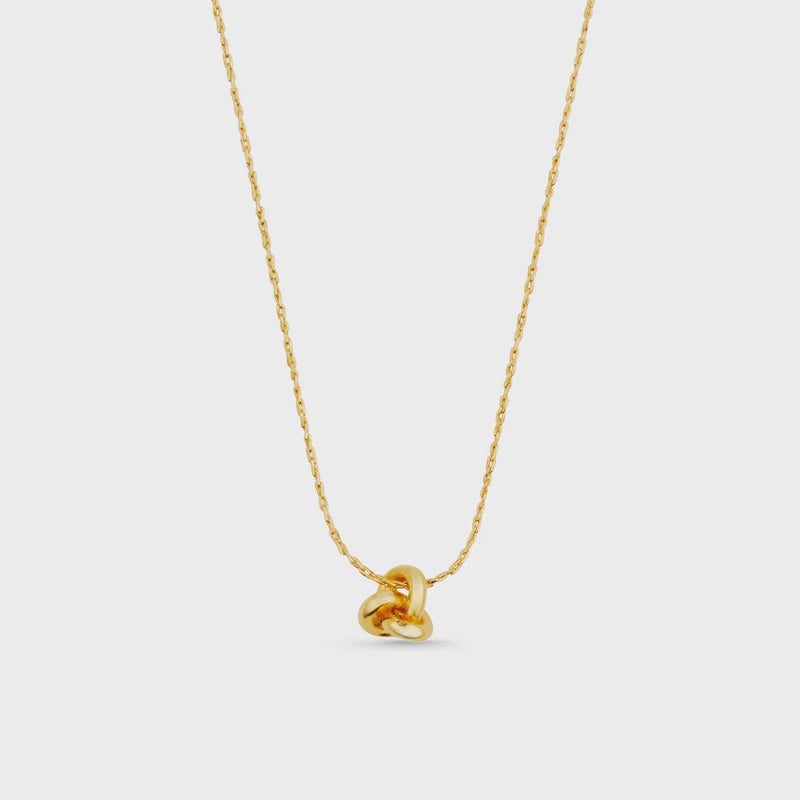 Orelia Mini Knot Fine Collar Necklace - Gold