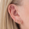 Scream Pretty Diamond Drop Single Flat Back Earring - Gold