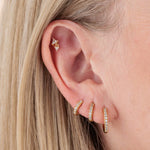 Scream Pretty Diamond Drop Single Flat Back Earring - Gold