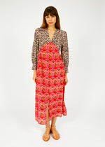 Primrose Park Opal Dress - Brown Leo/Pink Zigzag