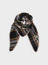 Black Colour Leoni Chequered Scarf - Black