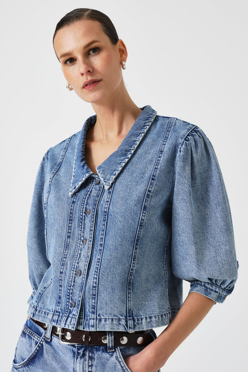 Seventy + Mochi Tali Denim Top - Newport
