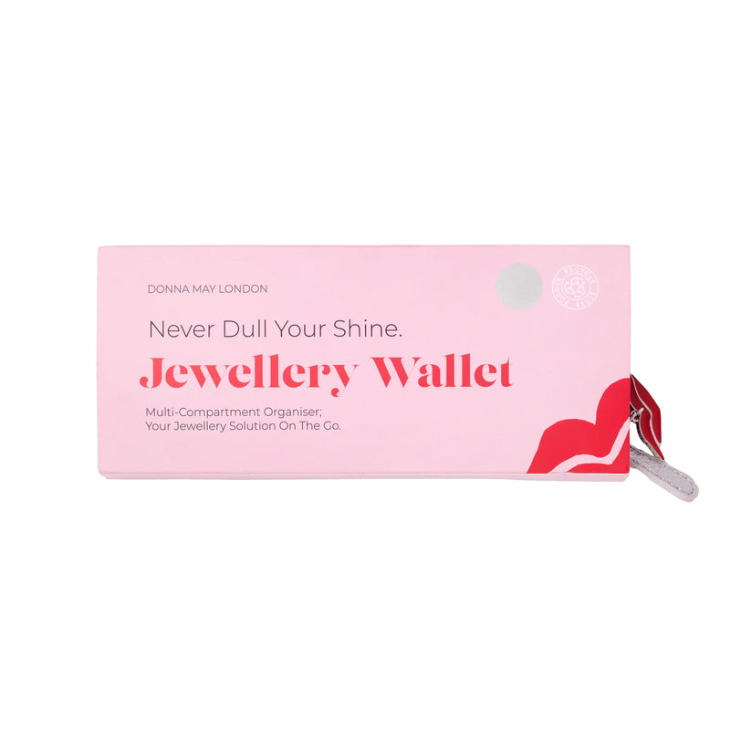 Donna May London Jewellery Wallet - Silver Faux Leather