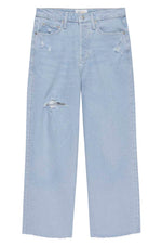 Rails Getty Cropped Wide Leg Jeans - Oceanview Distress