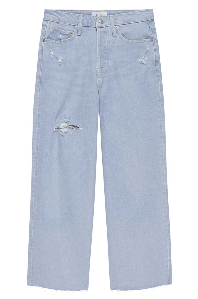 Rails Getty Cropped Wide Leg Jeans - Oceanview Distress