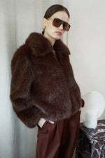 Vivere Indie Short Hair Jacket - Brown
