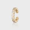 Scream Pretty Bezel Single Ear Cuff With Clear Stones - Gold