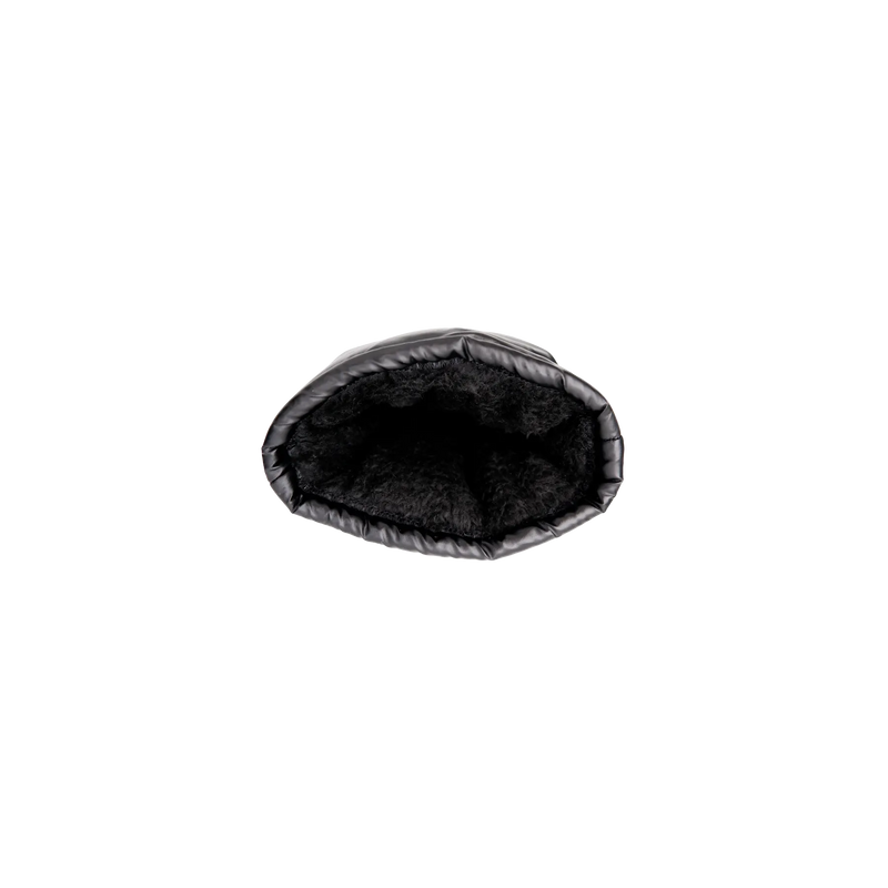 Black Colour Rosalin Metallic Mittens - Black