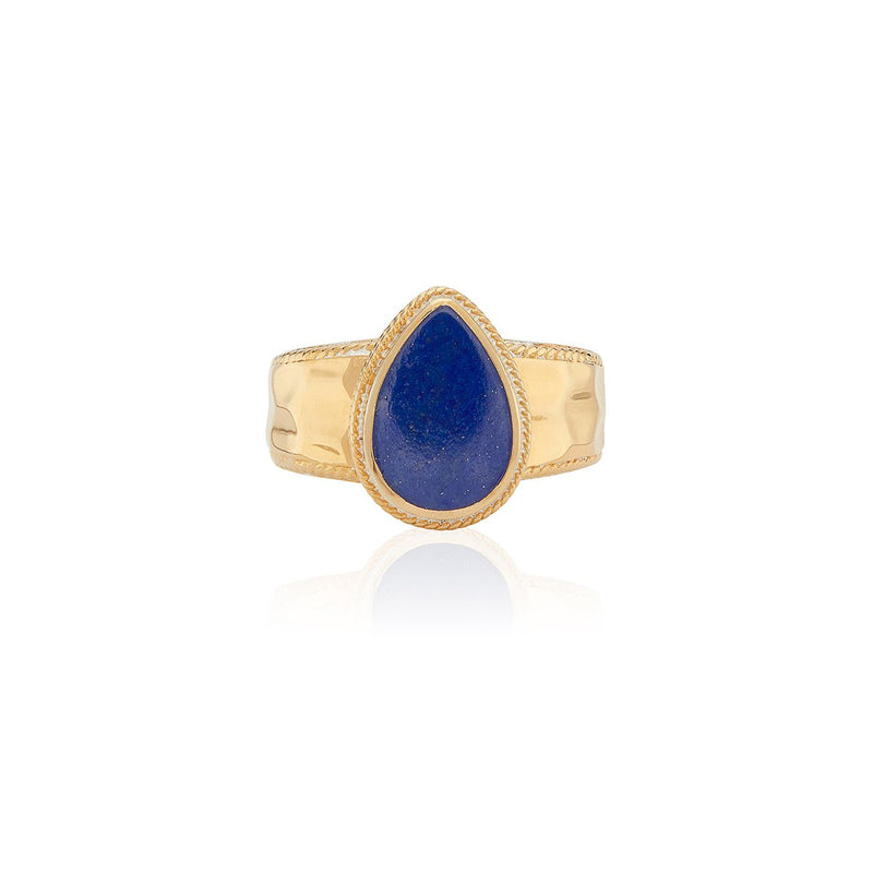 Anna Beck Lapis Hammered Drop Ring