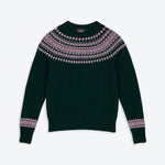Lowie Snow Scottish Made Lambswool Jumper - Forest