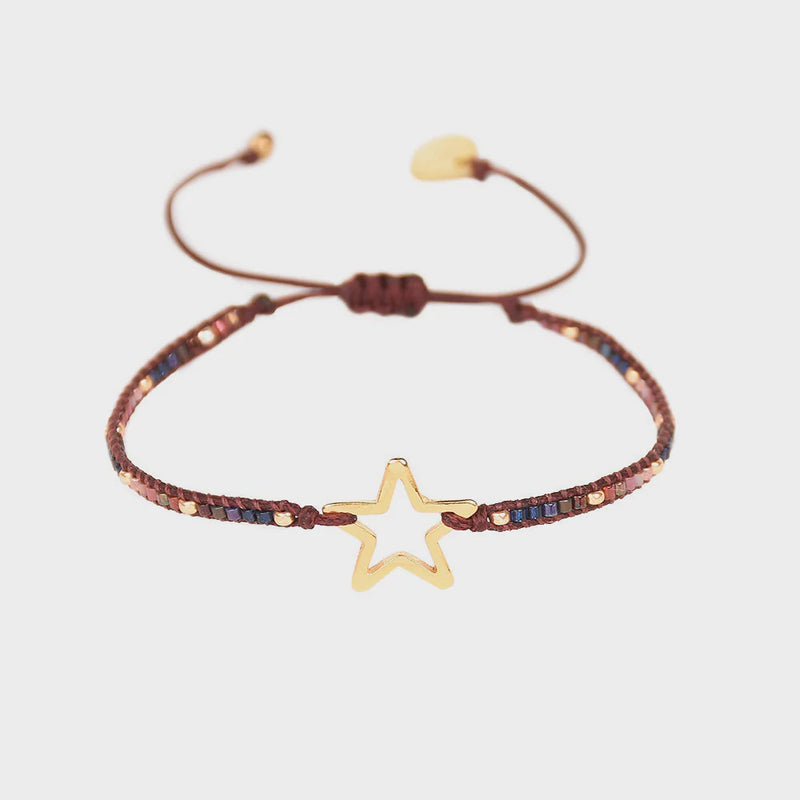 Mishky Melted Star Bracelet - Deep Red