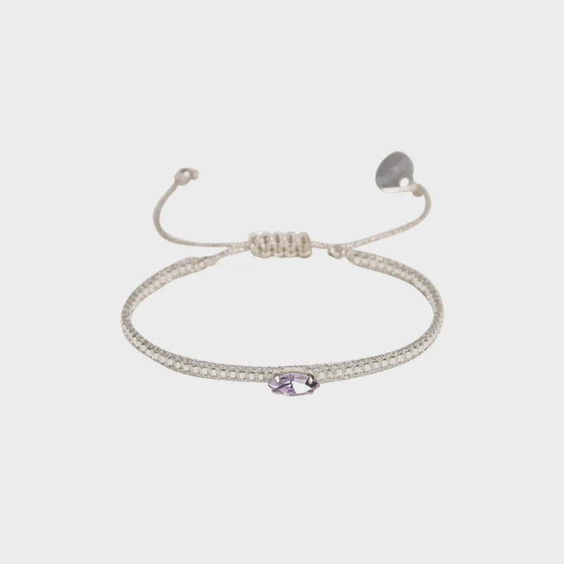 Mishky Diamond Eye Bracelet Silver - Purple