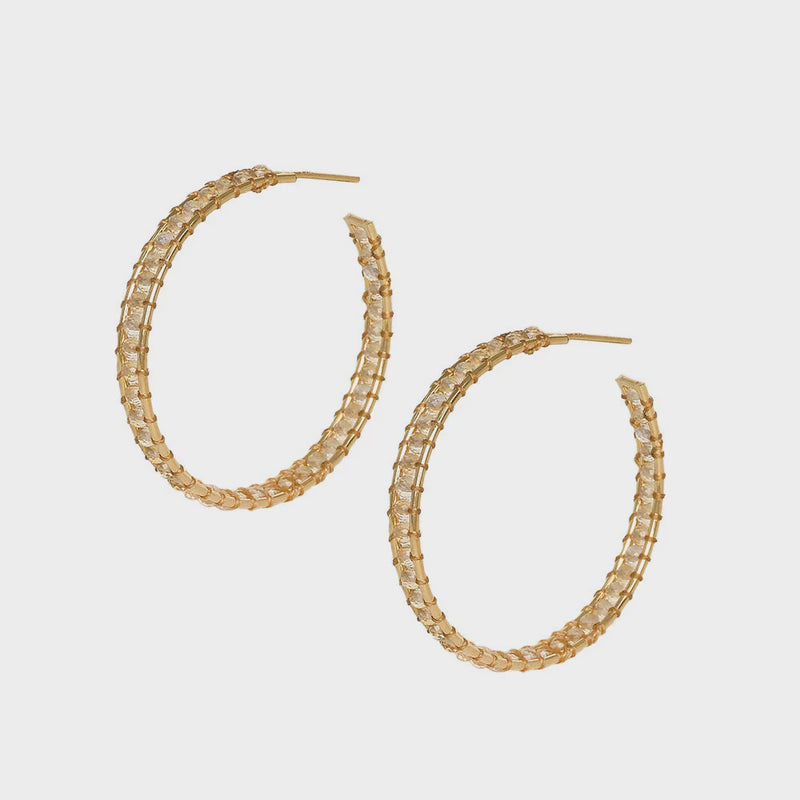 Mishky Hoop Row Stud Earrings