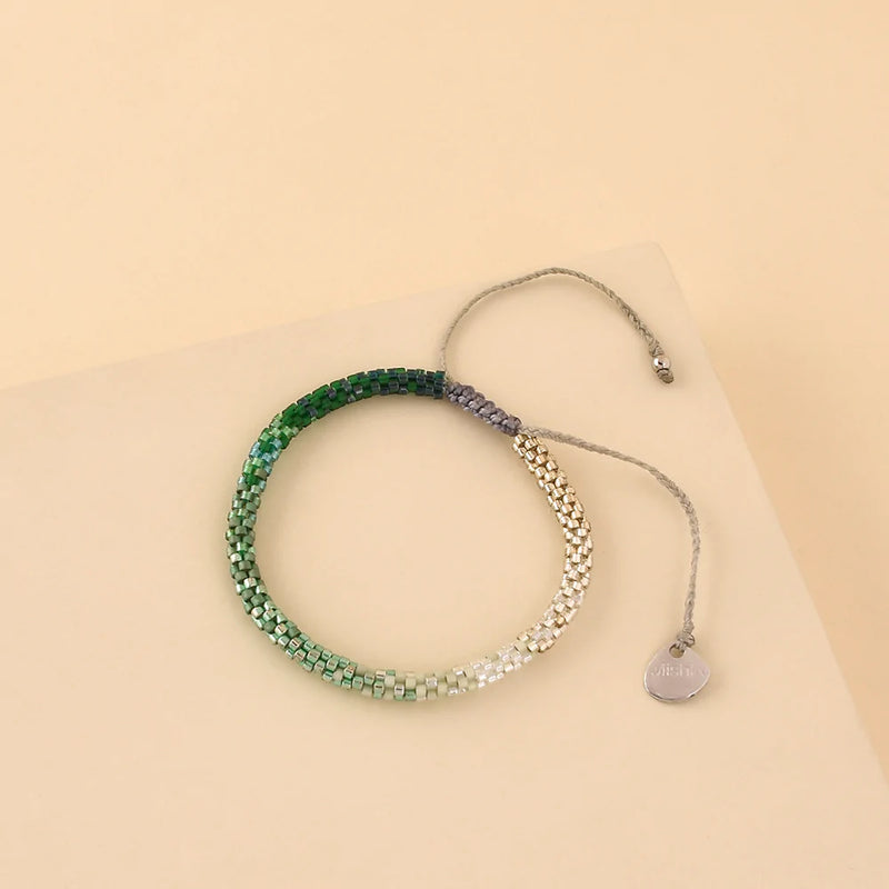 Mishky Hoopys Bracelet - Green/Silver