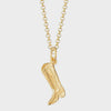 Scream Pretty Cowboy Boot Necklace - Gold Plated - Standard Chain Length