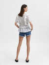 Selected Femme Susy Ruffled Top - Snow White